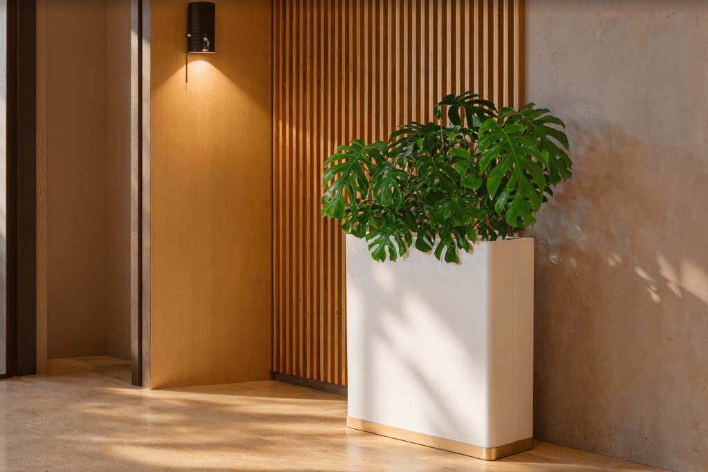Elite Modern commercial planter with sleek modern design for hospitality and commercial spaces