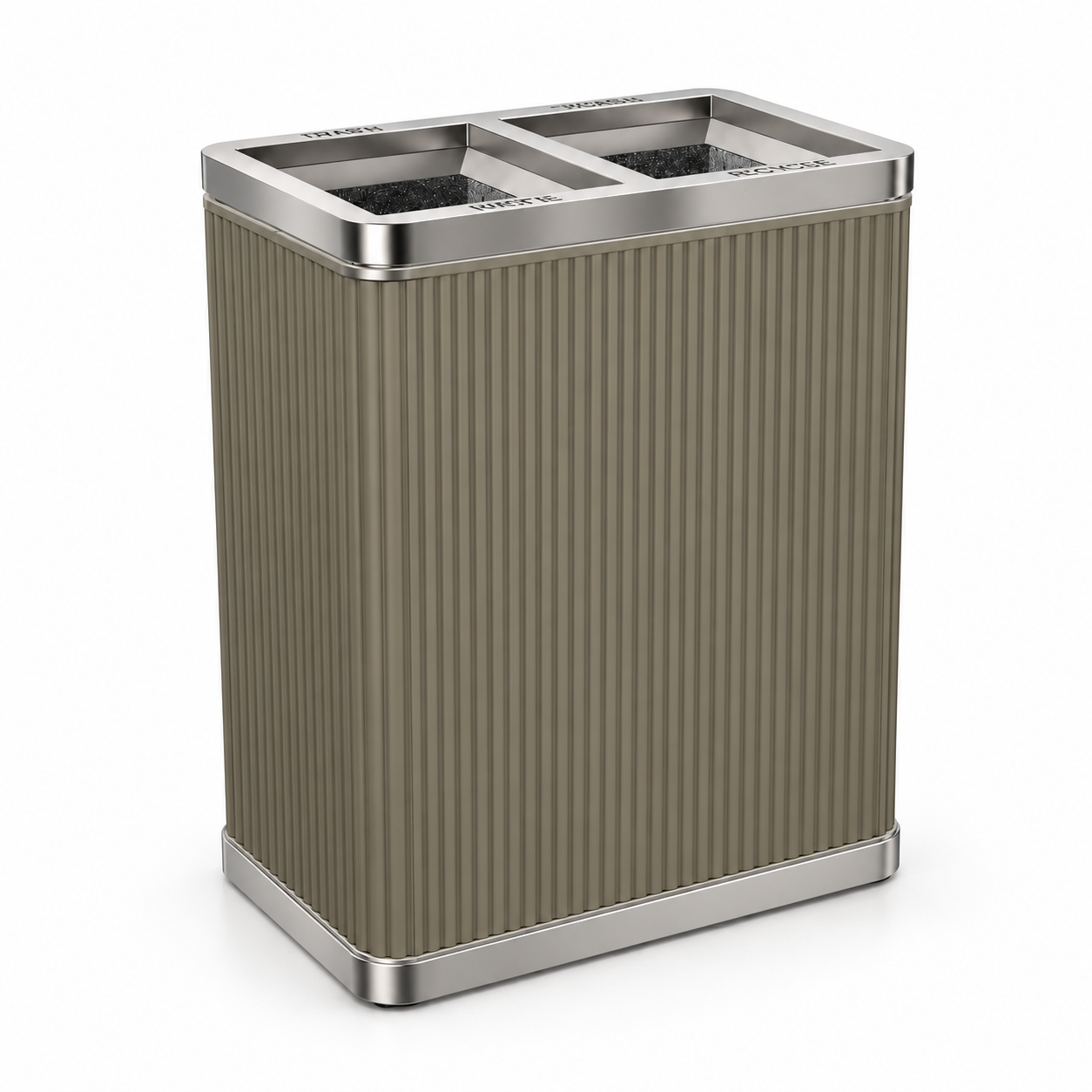 Solvang Outdoor rectangle trash receptacle studio
