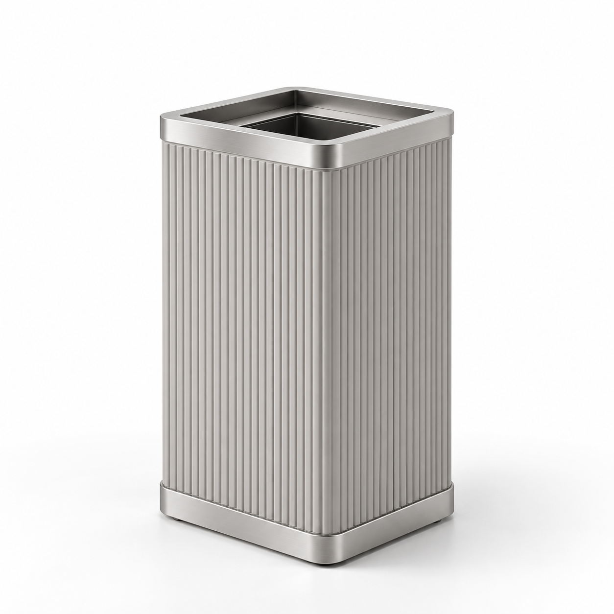 Solvang Outdoor square trash receptacle studio